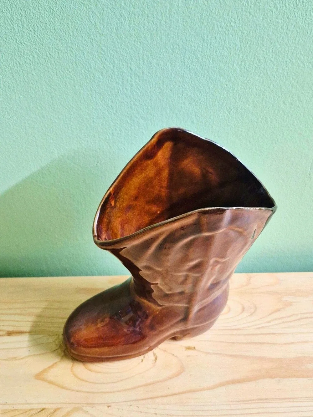 Vintage Ceramic Cowboy Boot Planter / Vase - Picture 7 of 12